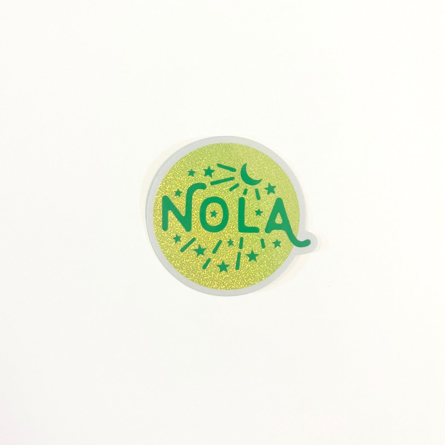 Nola sparkle sticker