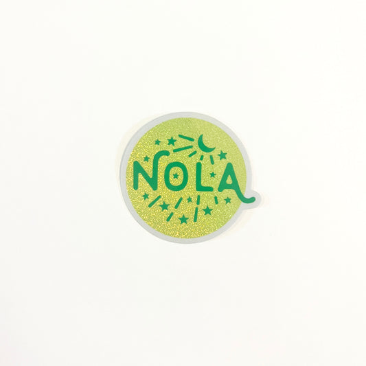 Nola sparkle sticker